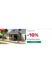 Prospectus K par K TOURS : Promotions 10% de remise sur les pergolas et les carports