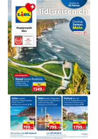 Prospectus Lidl Aegerten : März - Reise-Highlights - DE