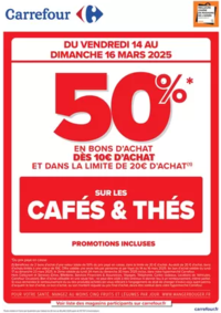 Prospectus Carrefour NIORT : OPERATION BON D’ACHAT SUR LES CAFES & THES