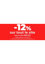 Promos et remises  : -12% sur tout le site