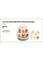 Promos et remises  : Lot de 6 mini emporte-pièces en plastique Pâques