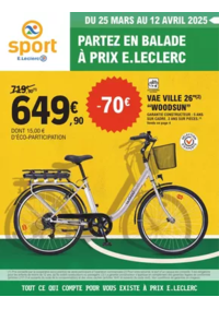 Prospectus Sport et Loisirs E.Leclerc Romilly Sur Seine : E.Leclerc Sports PRINTEMPS