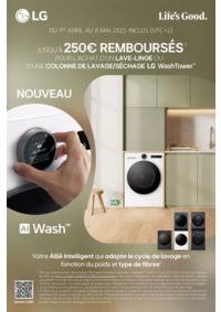 Prospectus Connexion DIGNE-LES-BAINS : Jusqu'à 250€ remboursés pour l'achat d'un lave-linge ou d'une WashTower™ LG
