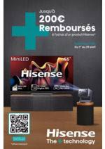 Promos et remises  : Jusqu'à 200€ remboursés avec Hisense