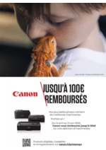 Promos et remises  : OFFRE CANON : JUSQU'À 100€ REMBOURSÉS sur une sélection d'imprimantes