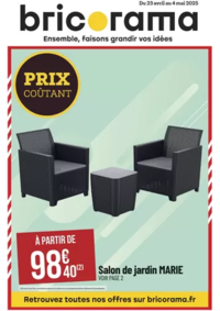 Prospectus Bricorama : PRIX COÛTANT