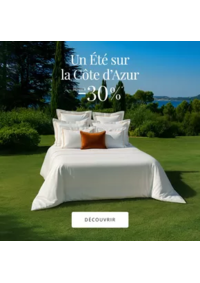 Prospectus Yves Delorme Paris 4 rue Donizetti : Promotions - Un Été sur la Côte d'Azur Jusqu'à -30% sur une sélection d'articles