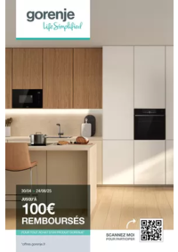 Prospectus Boulanger Villeneuve d'ascq : OFFRE Gorenje: jusqu'à 100€ remboursés !