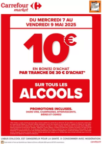 Prospectus Carrefour Market PECHBONNIEU : OPERATION BONS D’ACHAT SUR LES ALCOOLS