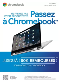 Prospectus Boulanger St Nazaire - Trignac : Jusqu'à 80€ remboursés pour l'achat d'un Chromebook