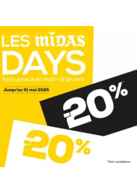 Prospectus Midas Wattrelos : -20% SUR TOUT L’ENTRETIEN DE VOTRE VÉHICULE !