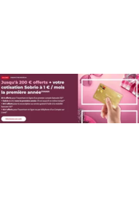 Prospectus Société Générale BRY-SUR-MARNE : Jusqu'à 200 € offerts + votre cotisation Sobrio à 1 € / mois la première année