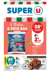 Prospectus Super U PACY SUR EURE : Spécial Italie