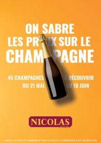 Prospectus NICOLAS SAINT MARTIN DES CHAMPS : ON SABRE LES PRIX SUR LE CHAMPAGNE