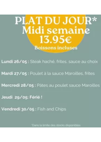 Prospectus Crocodile Metz - Augny : Plat Du Jour
