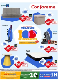 Prospectus Conforama COLOMBES : Mes jours 100% remboursés avec la carte Confo+