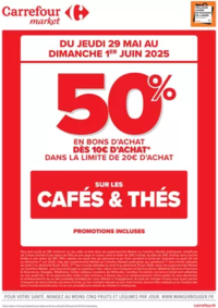 Prospectus Carrefour BOURGES : OPERATION BON D’ACHAT SUR CAFES & THES