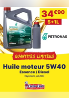 Arrivage d'huile Petronas 5W40 en 5+1L ! - CARTER CASH
