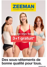 Prospectus Zeeman Montpellier Restanque : Des sous-vêtements de bonne qualité pour tous.