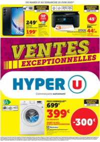 Prospectus Hyper U SAVENAY : Ventes exceptionnelles