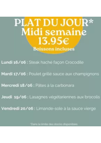 Prospectus Crocodile Bruay-la-Buissière : Plat Du Jour
