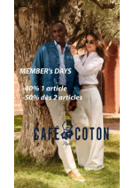 Promos et remises  : -40% 1 article -50% dès 2 articles