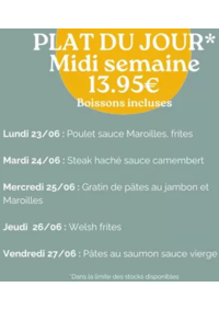 Prospectus Crocodile Lille - Englos : Plat Du Jour