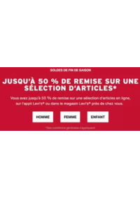 Prospectus Levi's Saint Orens de Gameville : usqu’à 50 % de remise sur une sélection d’articles