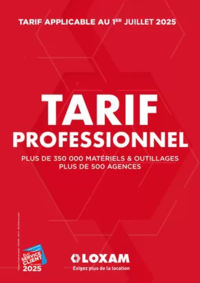 Prospectus Loxam CHAMBRY : Tarifs professionnels