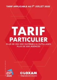 Prospectus Loxam TOURNES : Tarifs particuliers