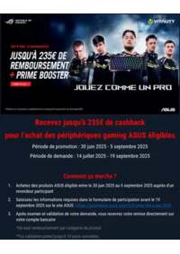 Prospectus LDLC Limoges : Recevez jusqu'à 235€ de cashback avec ASUS
