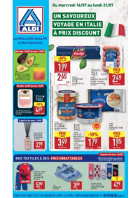 Prospectus Aldi Blénod-les-Pont-à-Mousson : Un savoureux voyage en Italie à prix discount