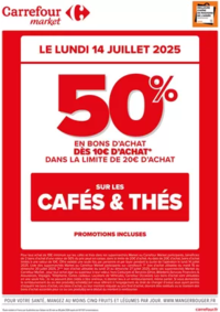 Prospectus Carrefour CLAIRA : OPÉRATION BONS D’ACHAT SUR LES CAFÉS & THÉS