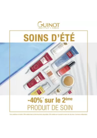 Prospectus Guinot PARIS 29 RUE DE PONTHIEU : SOINS D'ÉTÉ