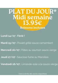 Prospectus Crocodile Dunkerque - Grande-Synthe : Plat Du Jour
