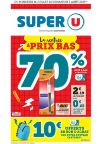 Prospectus Super U TINTENIAC : Spécial Rentrée des classes
