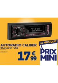 Prospectus Norauto LAON : Autoradio sans tuner radio CALIBER RMD035MP Bluetooth&Sans mécanique CD/DVD