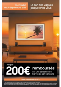 Prospectus Boulanger Saint-Maximin : Jusqu'à 200€ remboursés sur une sélection de barre de son Samsung