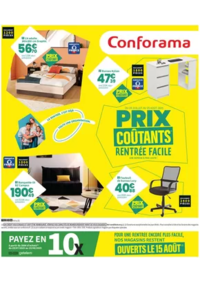 Prospectus Conforama BEGLES : Prix coutants