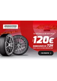 Prospectus Profil + GENAY : Jusqu’à 120€ remboursés avec BRIDGESTONE chez Profil Plus !