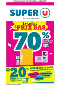 Prospectus Super U CERIZAY : Spécial Rentrée des classes