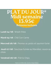 Prospectus crocodile Valenciennes – Petite-Forêt : Plat Du Jour