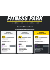 Prospectus Fitness park Chambly : Jusqu’à 6 mois de musique offerts