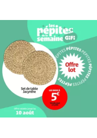 Prospectus Gifi ST MEMMIE : Du 06 au 10 août uniquement, les 2 oreillers sont à 10€ !