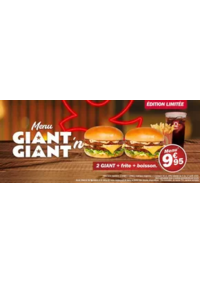 Prospectus Quick Montbéliard : Menu Giant’N Giant