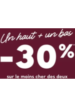 Prospectus Cache Cache : Un haut + un bas -30 % sur le moins xher se deux