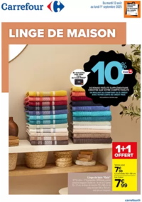 Prospectus Carrefour city PARIS 42 avenue de la Motte Picquet : LINGE DE MAISON