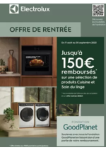 Promos et remises  : ELECTROLUX OFFRE DE RENTREE CUISINE ET SOIN