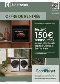 Prospectus Copra CREQUY : Electrolux vous rembourse jusqu'à 150€