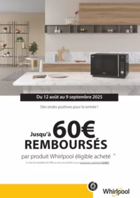 Prospectus Boulanger Colomiers : OFFRE Whirlpool : jusqu'à 60€ remboursés !